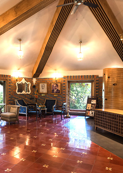Welcoming all the guests at the reception area of the resort | Kairali-The Ayurvedic Healing Village