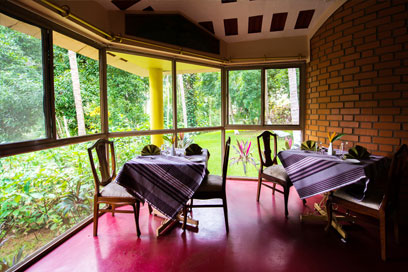 Completely hygienic and a scenic area to sit and have meals | Kairali-The Ayurvedic Healing Village